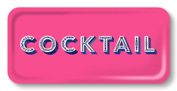 Asta Barrington Cocktail Tray - Pink