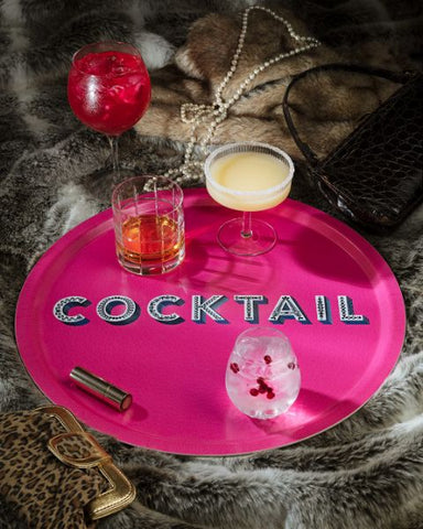 Asta Barrington Cocktail Tray - Bright Pink