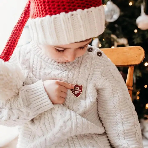 'Nice List' Enamel Badge