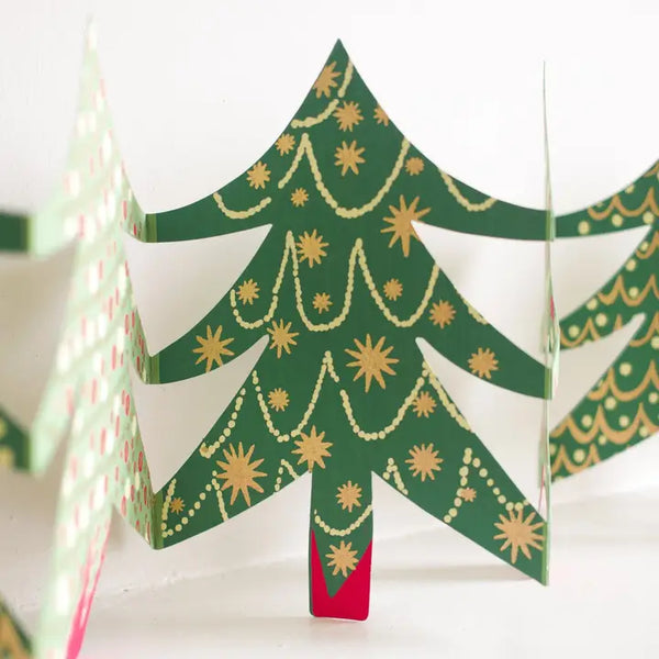 Concertina Garland - Christmas Trees