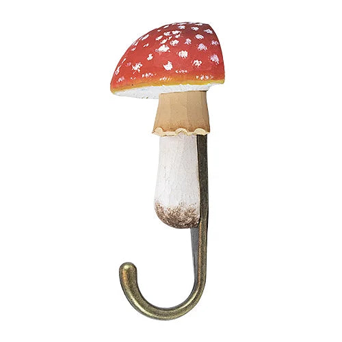 Handcarved Wooden Hook - Toadstool