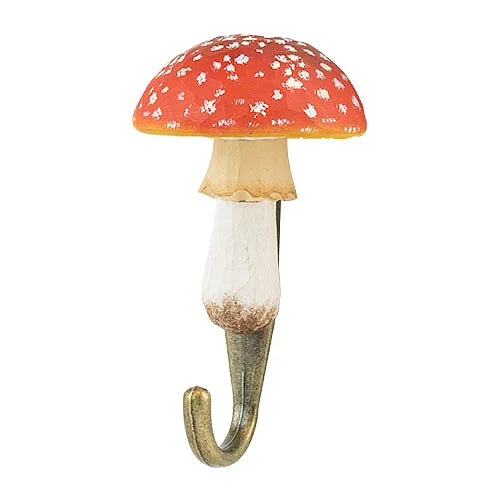 Handcarved Wooden Hook - Toadstool