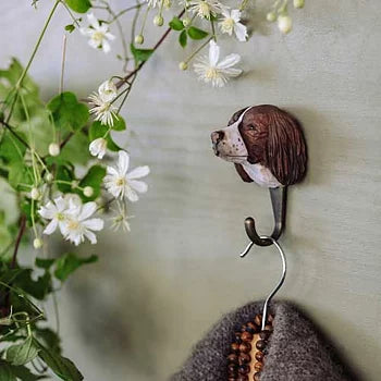 Handcarved Wooden Hook - Springer Spaniel