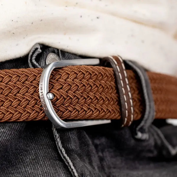 Billy Belt Woven Belt - Camel