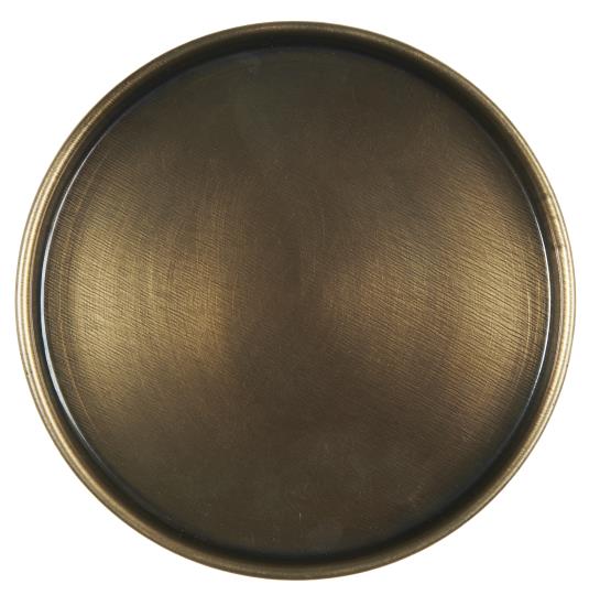 Small Brass Look Candle Tray - D10cm