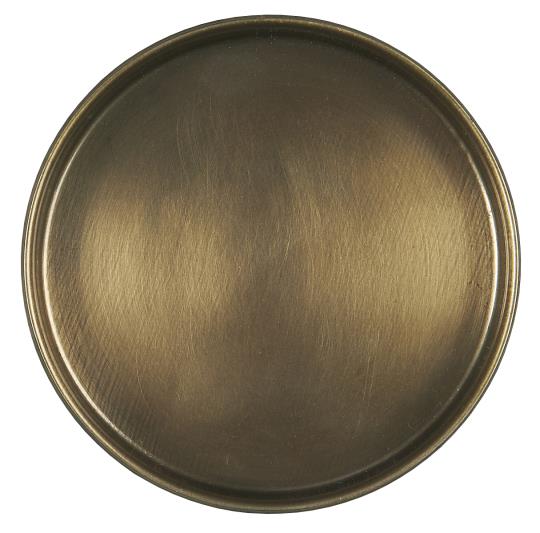 Mini Brass Look Candle Tray - D8cm