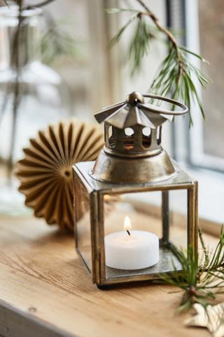 Scandi Mini Lantern Tea Light Holder