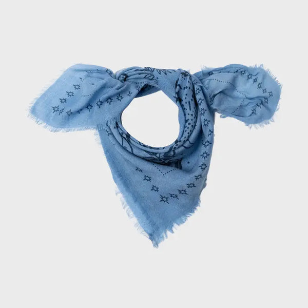 100% Small Wool Scarf - Sacha Blue