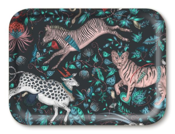 Emma J Shipley Protea Tray - Navy