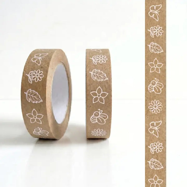 Flora & Fauna Kraft Paper Tape