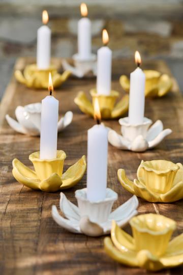Daffodil Candle Holder - Yellow or Butter