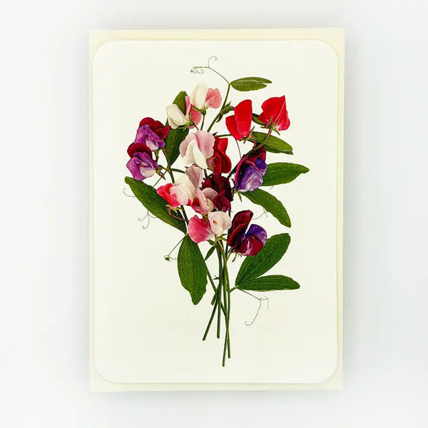 Card - Mixed Sweet Peas