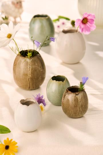 Green Egg Shaped Bud Vase