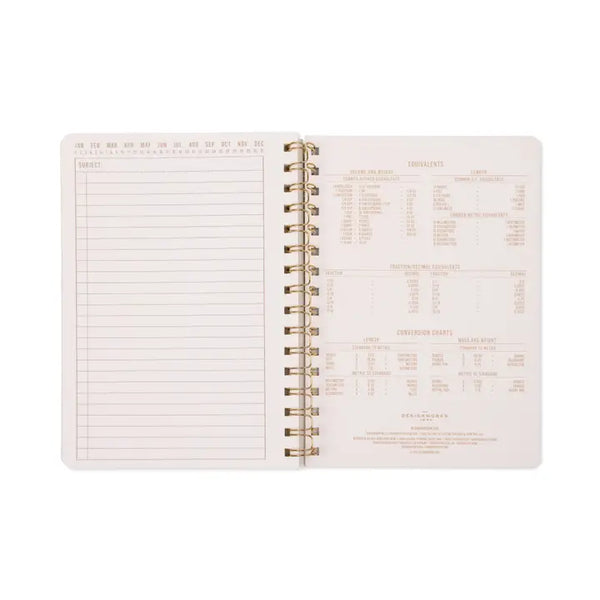 A5 Twin Wire Notebook - Green Lattice