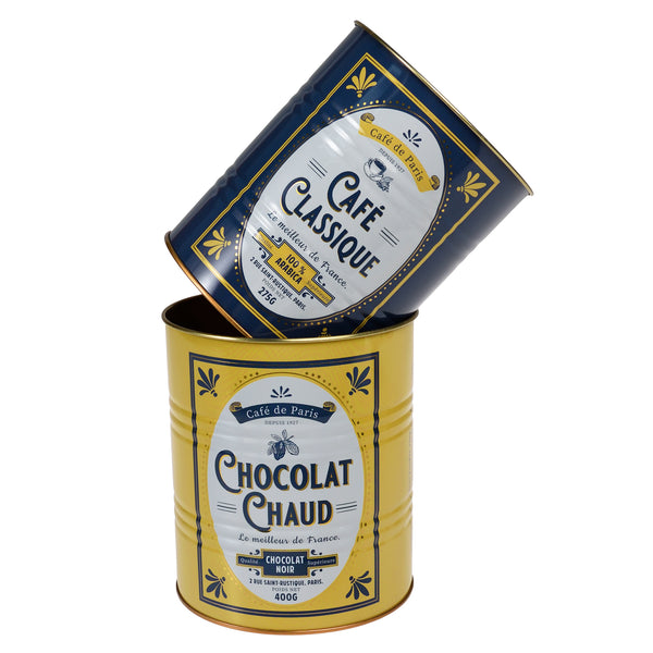 Set of 2 Storage Tins - Cafe De Paris