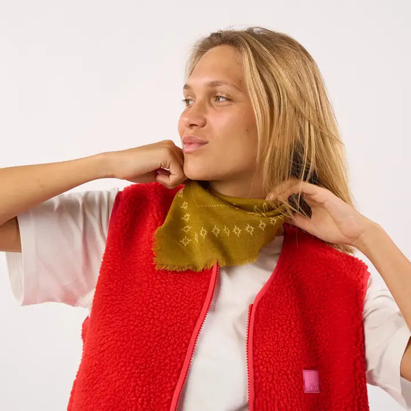 100% Small Wool Scarf - Mustard