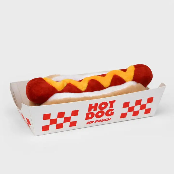 Plush Zip Pouch - Squishy Hotdog