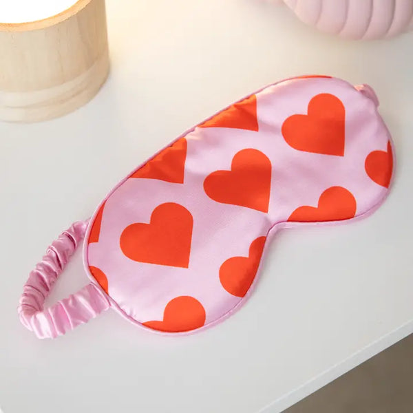 Helio Ferretti Heart Eye Mask - Red & Pink