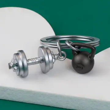 Metalmorphose Keyring -Dumbbell & Gym Weights