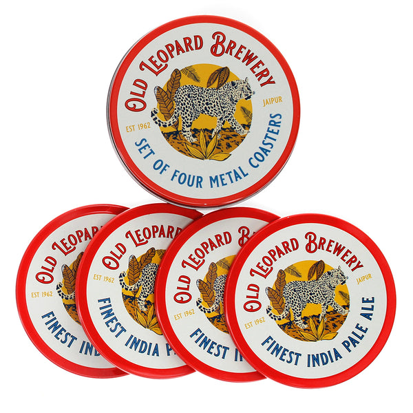 Metal Coasters Set of 4 - Old Leopard Brewery