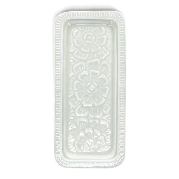 Enamel Trinket Tray - Light Grey