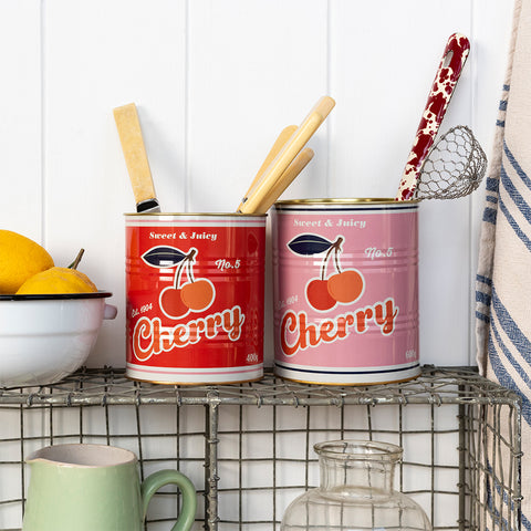 Set of 2 Storage Tins - Cherries