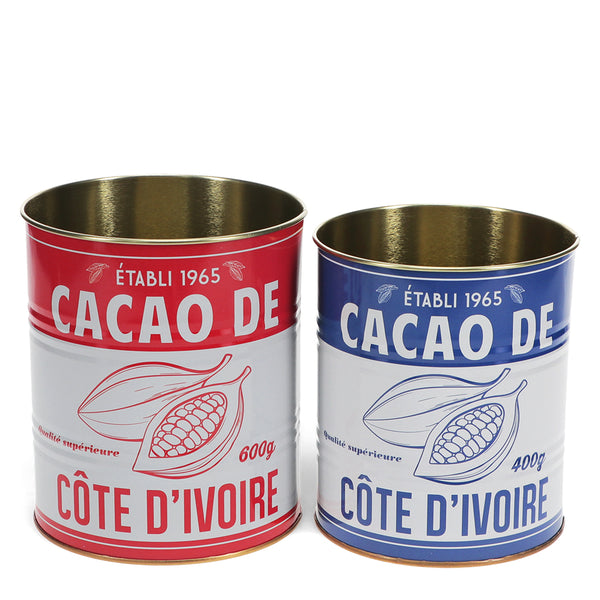 Set of 2 Storage Tins - Cacao