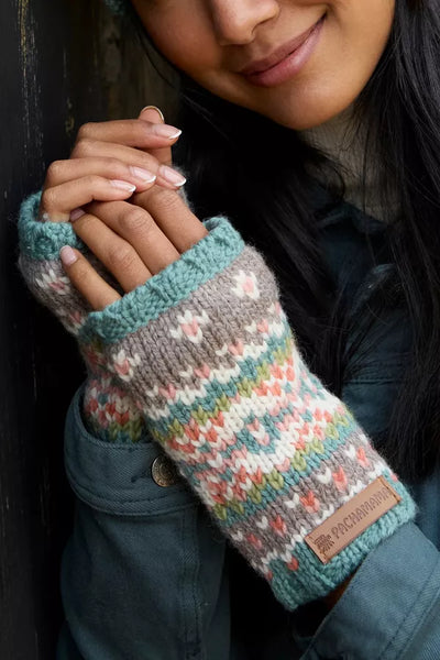 Pachamama Iona Merino Handwarmers - Teal