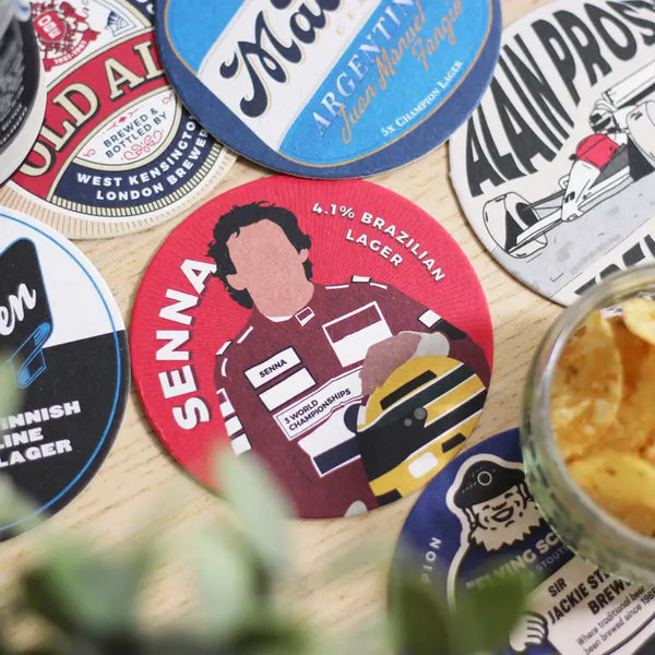 Formula 1 Legends Themed Beer Mats