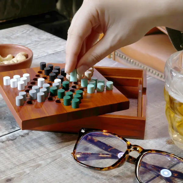 Chinese Checkers - Iron & Glory Wooden Peg Puzzle