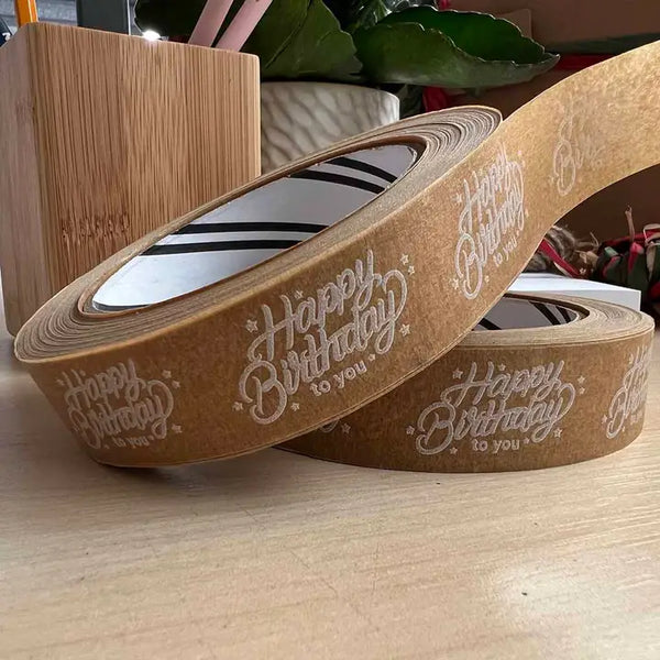 Happy Birthday Kraft Paper Tape