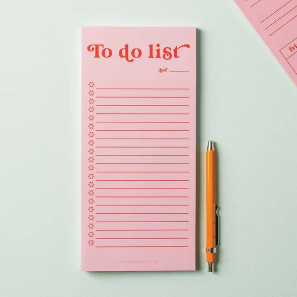 To Do List Pad | Pink & Red