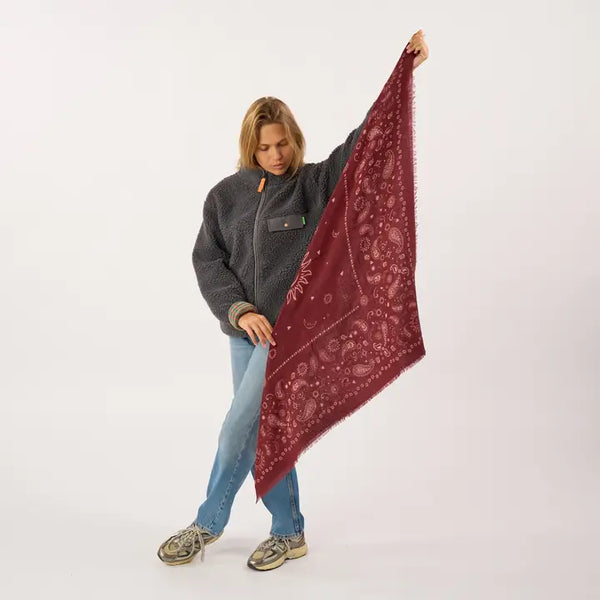 100% Wool Scarf - Louise Bordeaux