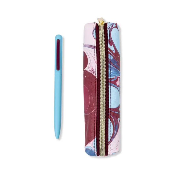Pen & Pouch Set - Marble
