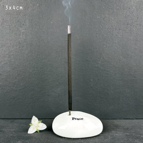 Pebble Incense Holder - Peace
