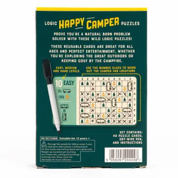 Professor Puzzle - Happy Camper Logic Puzzles