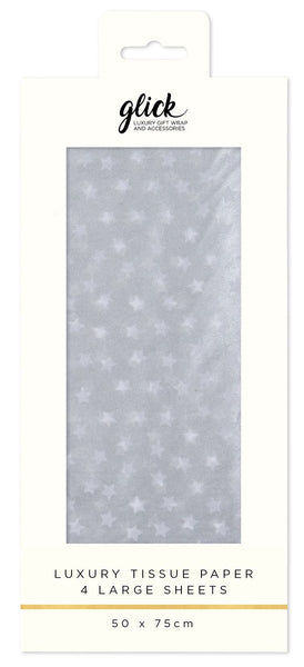 Luxury Tissue Paper - Silver Stars