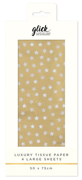 Luxury Tissue Paper - Gold & Silver Stars