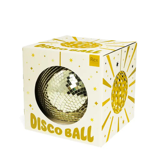 Gold Hanging Disco Ball - 15cm