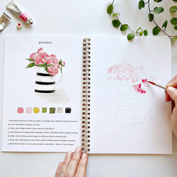 Bouquets Watercolour Workbook