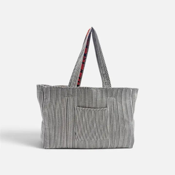 Velvet Kantha Quilted Boho Reversible Tote Bag