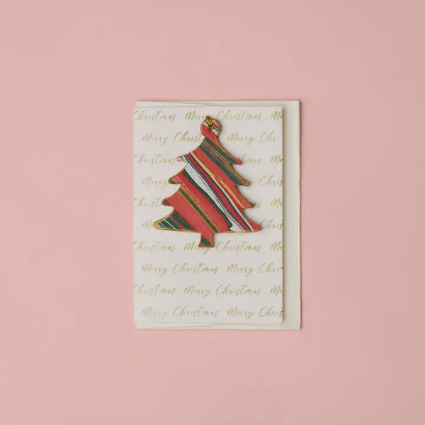 Christmas Keepsake Marble Ornament Card - Tree