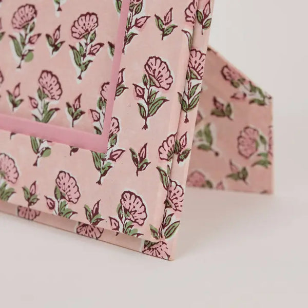 Block Printed Picture Frame (4x6) - Ditsy Floral Blush