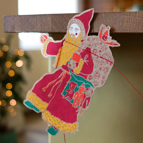 Saint Nicholas Sewn Paper Garland