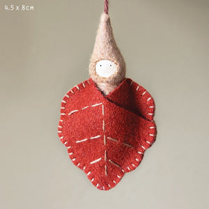 Woodland Felted Leaf Baby - Beech