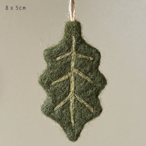 Felted Autumn Leaf Hanger - Holly