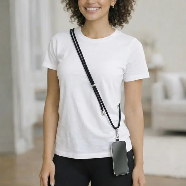 Crossbody Adjustable Phone Strap - Black