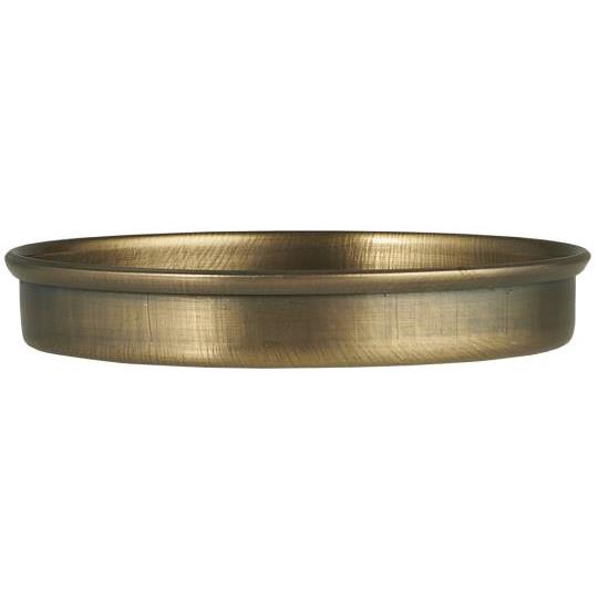Mini Brass Look Candle Tray - D8cm