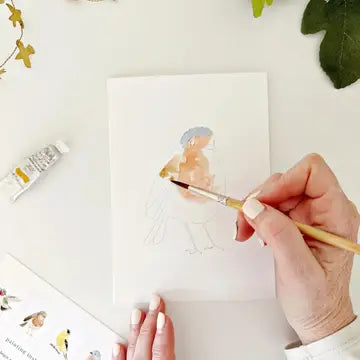 Paintable Watercolour Notecard Set - Birds