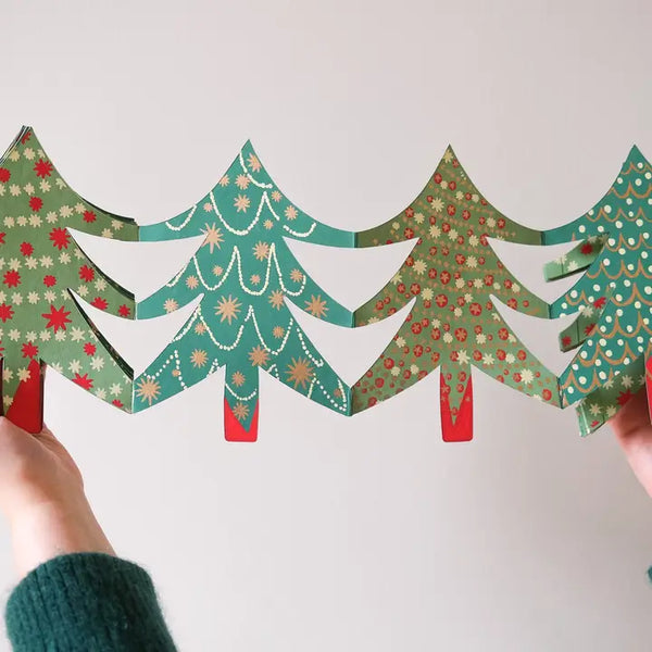 Concertina Garland - Christmas Trees